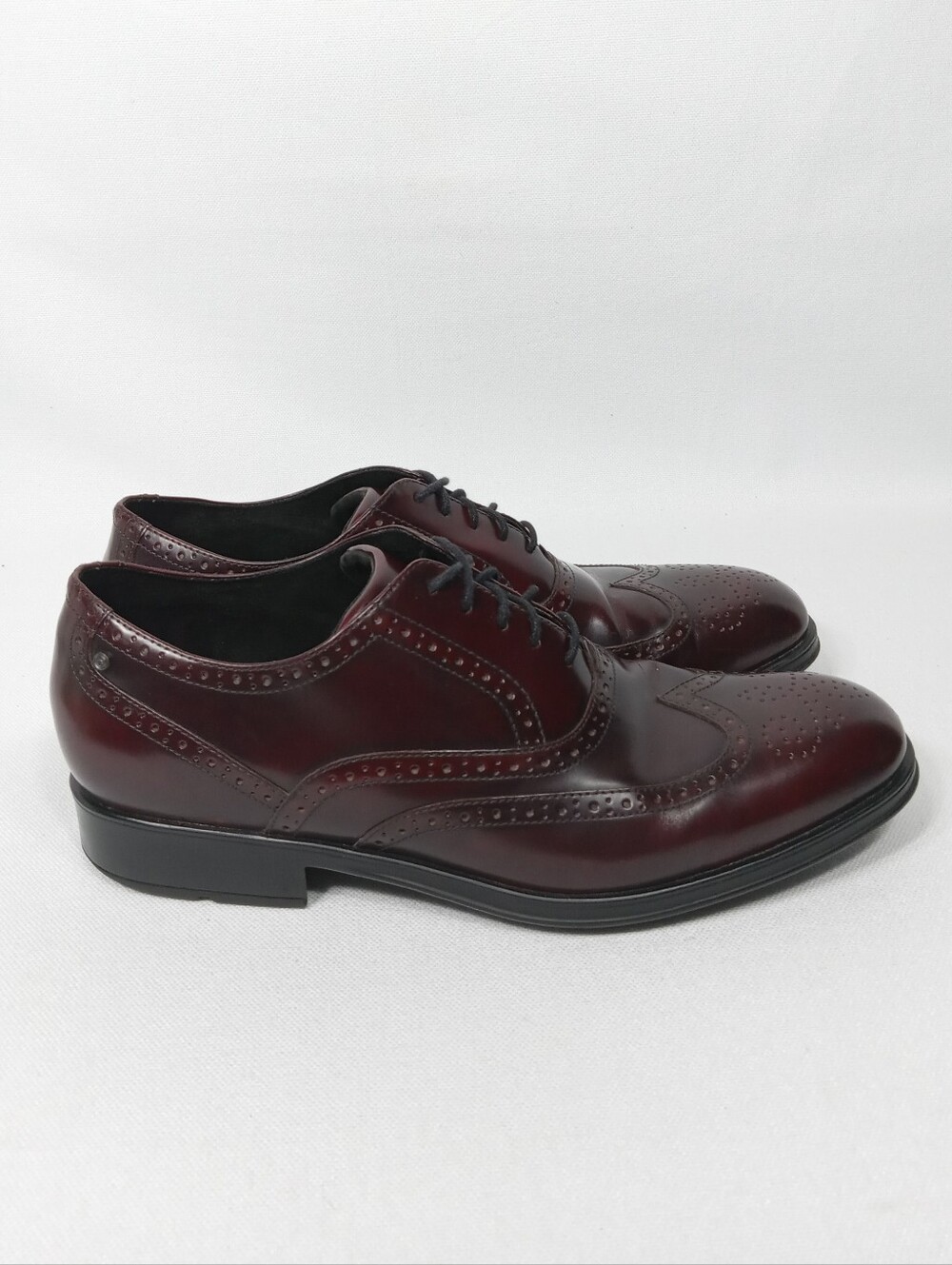 ROCKPORT Classic Men’s Wingtip Oxford Dress Shoes In Burgundy Size 10
